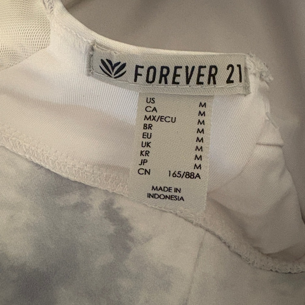 Forever 21 Gray and White Sports Bra Racerback - Picture 6 of 6